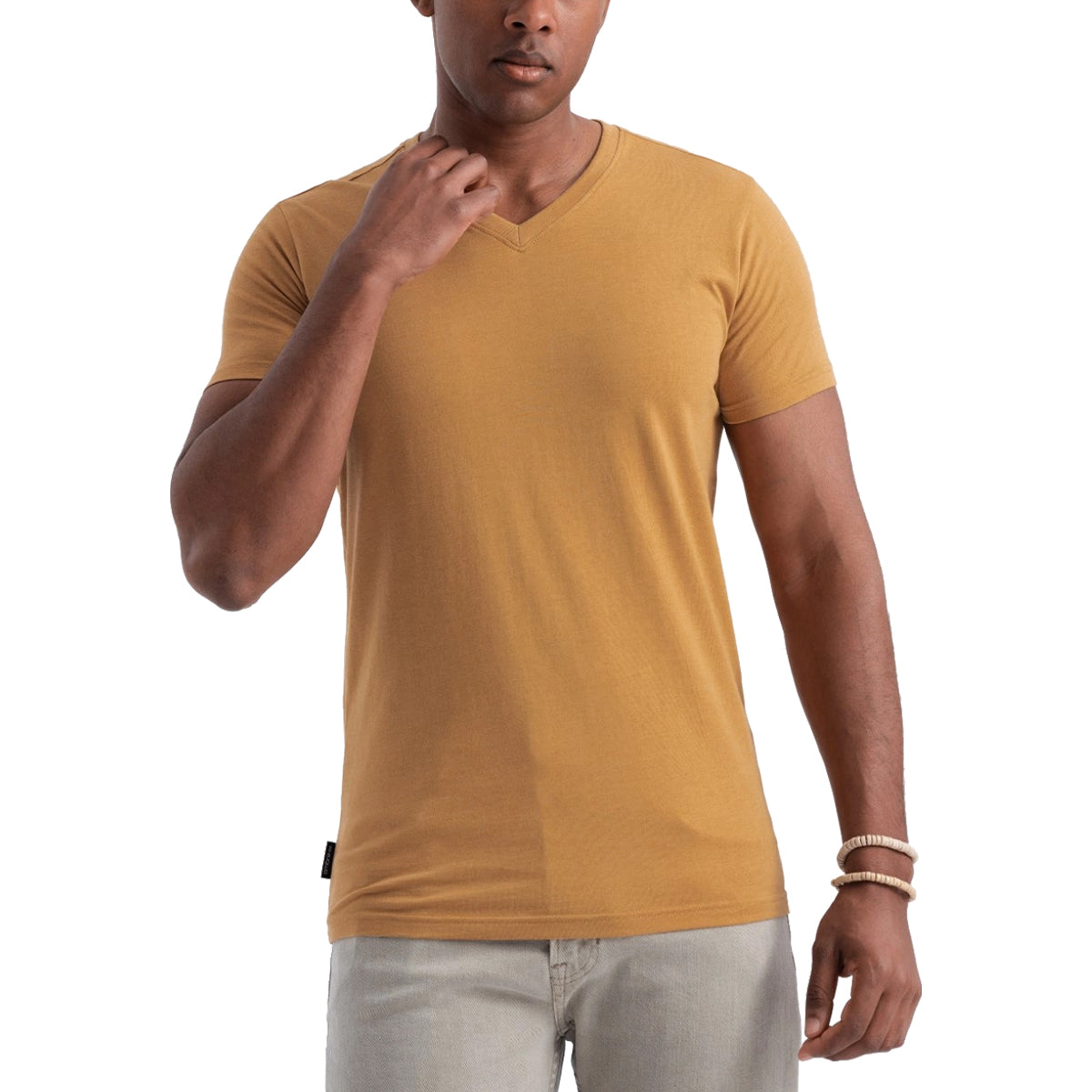 Men's Short Sleeve V-Neck Cotton T-Shirt