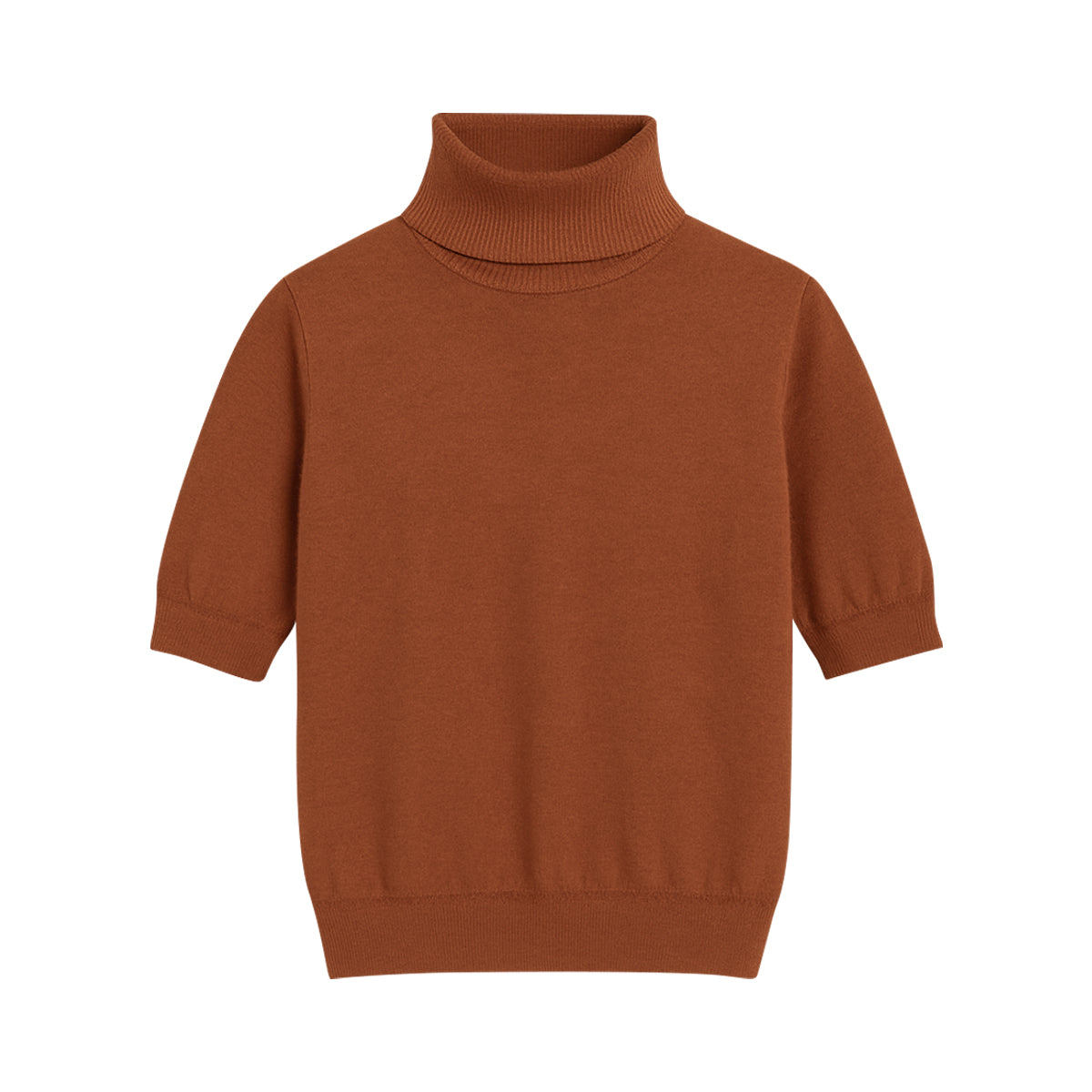 Womens Premium Knit Half Sleeve Turtleneck Sweater