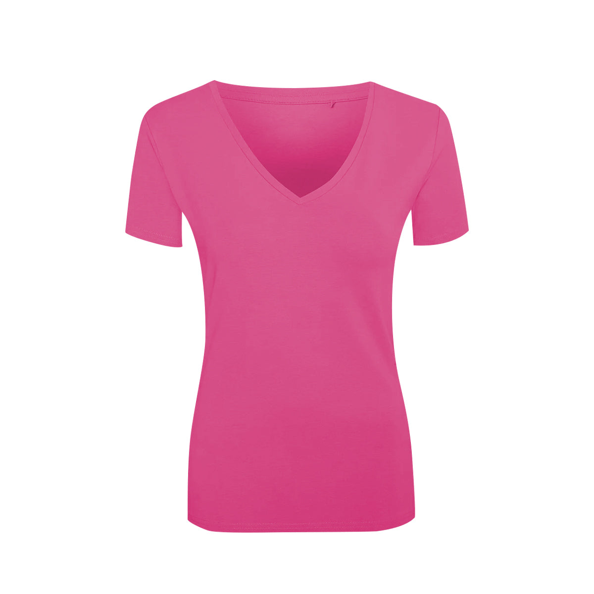 Womens V-Neck Short Sleeve Cotton Jersey T-Shirt