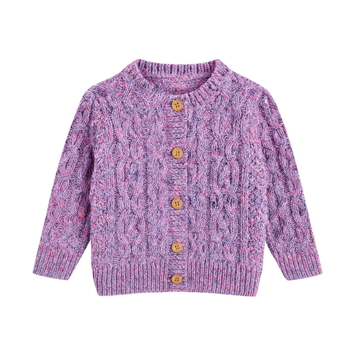 Kids Cable Knit Soft Cotton Cardigan Sweater