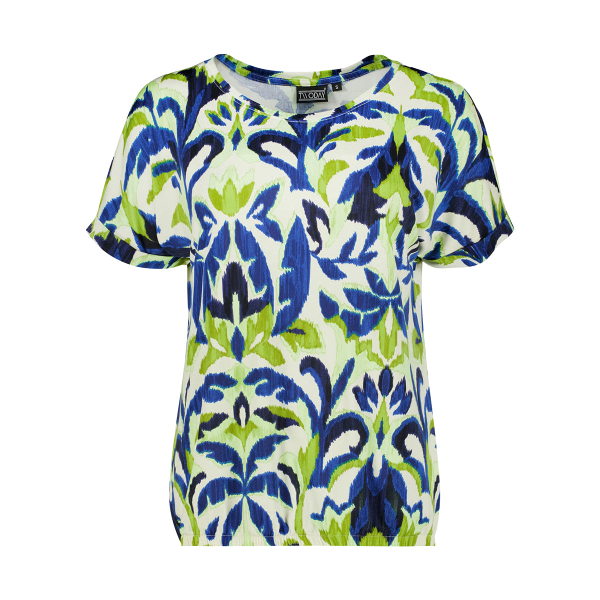 Womens Printed Short Sleeve Round Neck T-Shirt
