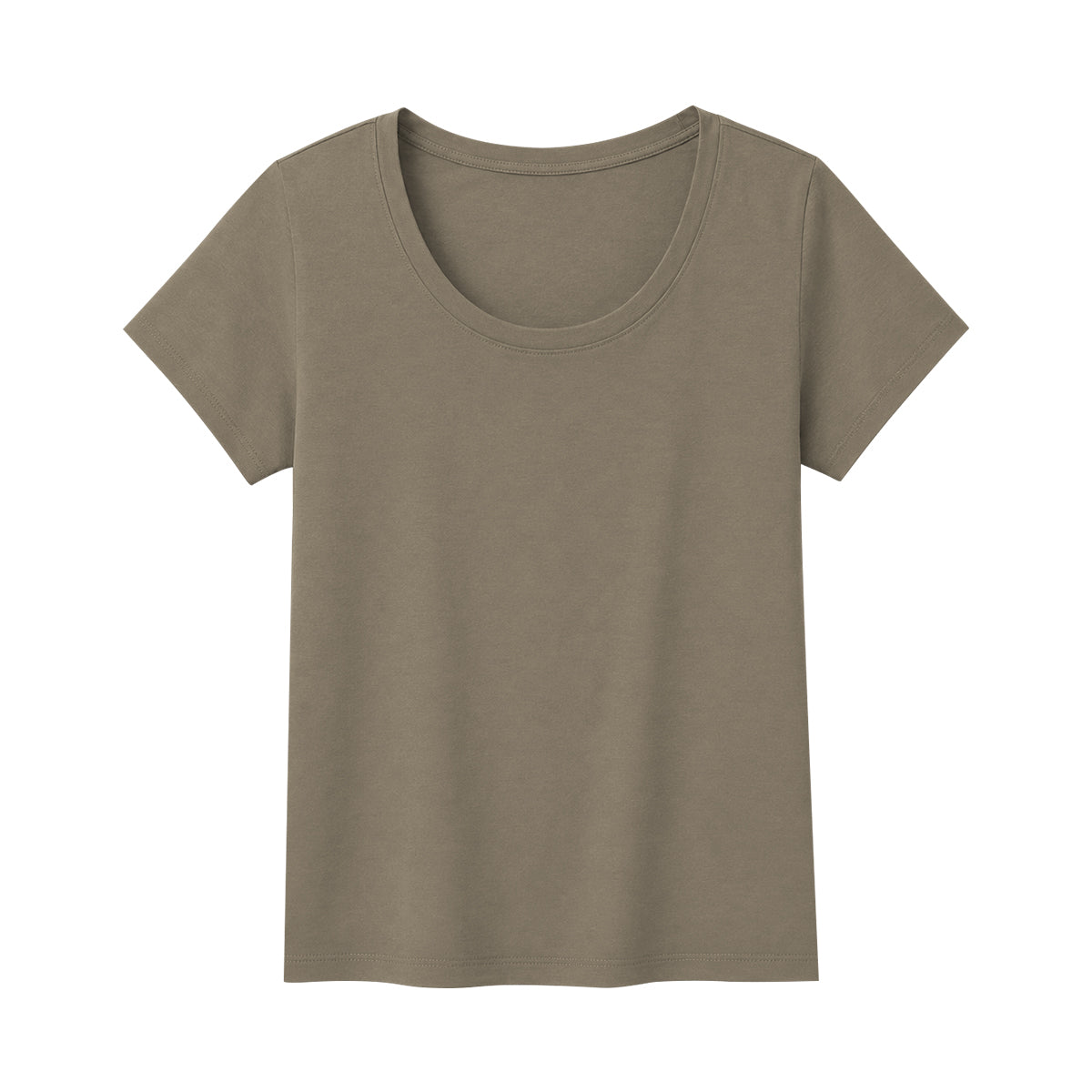 Women's Cotton Solid Scoop Neck T-Shirt