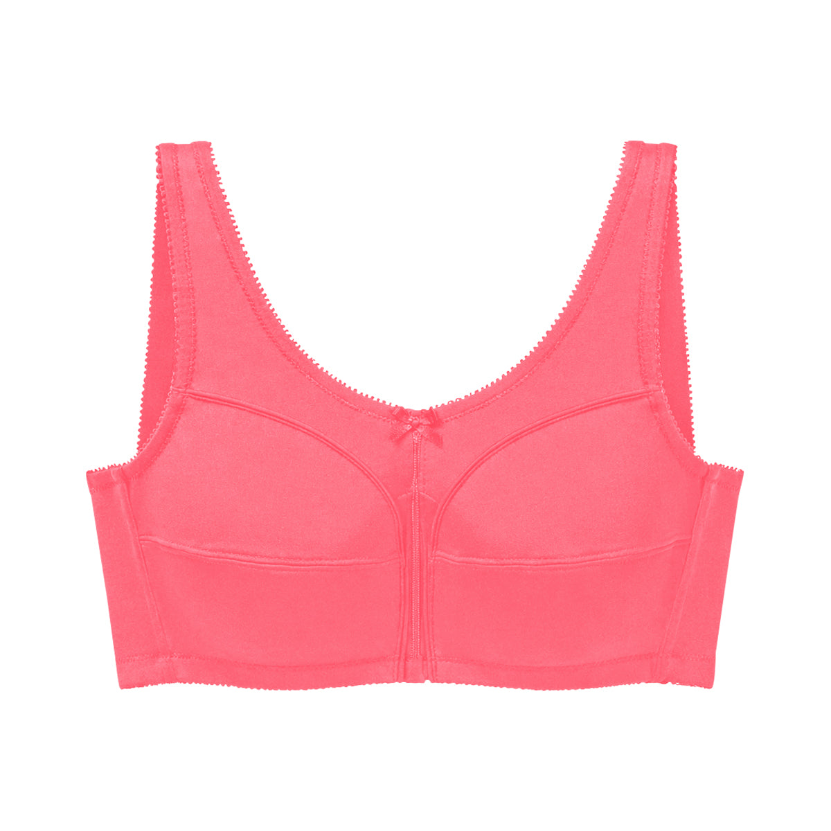 Womens Plus Size Solid Wireless Back Close Adjustable Straps Bra
