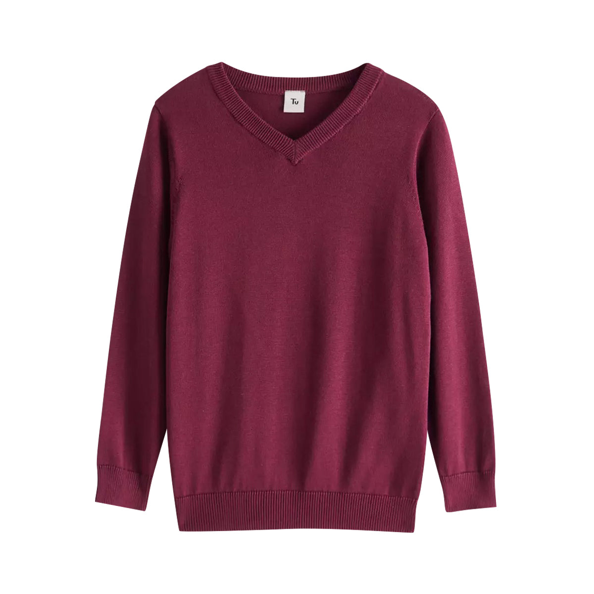 Boys V-Neck Long Sleeve Cotton Sweater