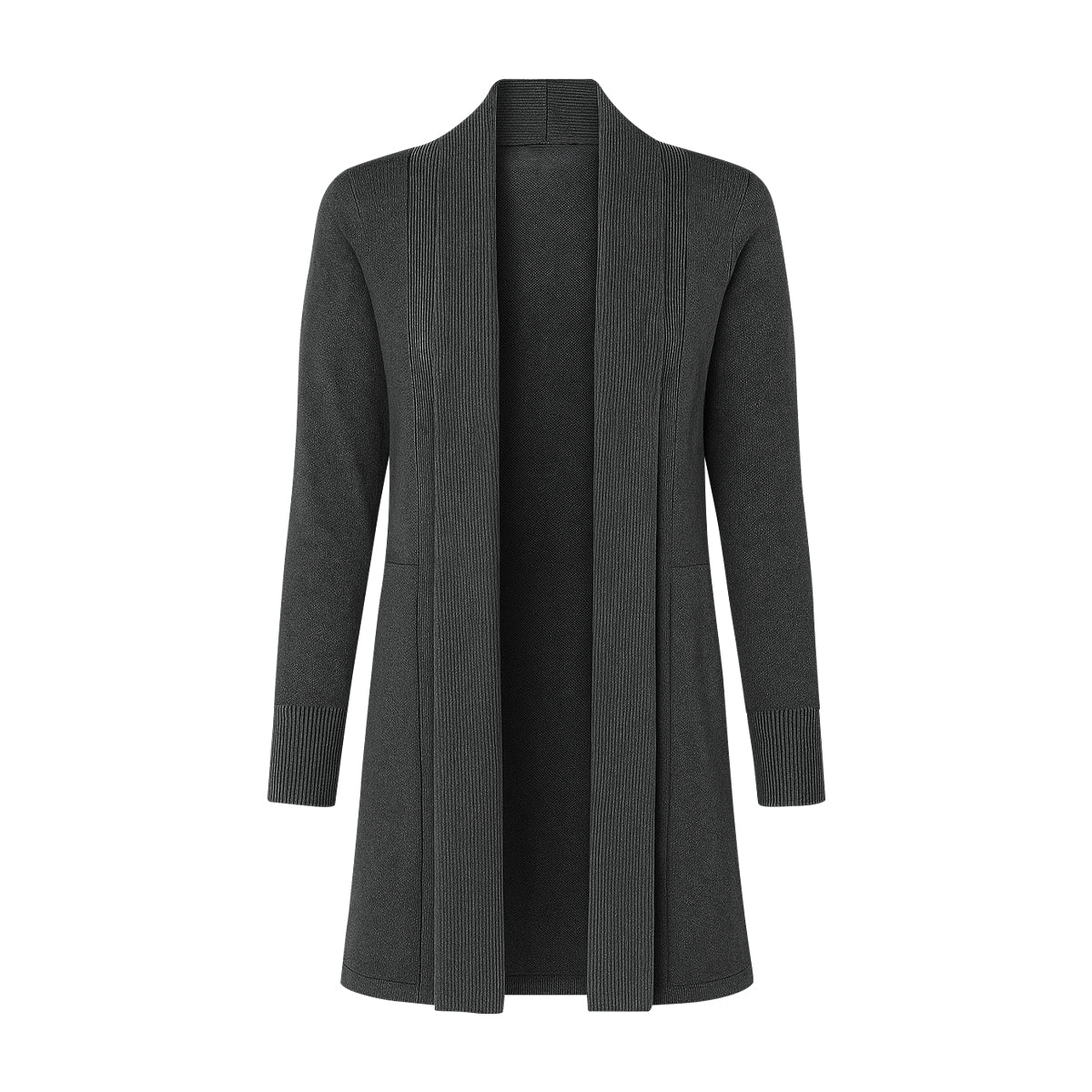 Womens Long Open Front Knit Lightweight Soft Cardigan Coat