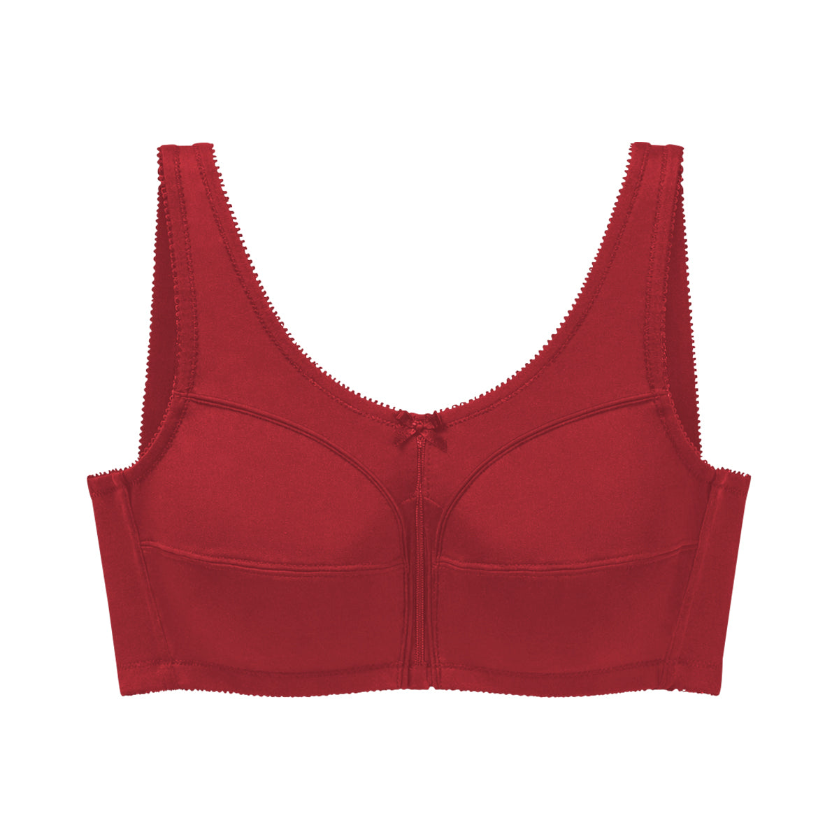 Womens Plus Size Solid Wireless Back Close Adjustable Straps Bra