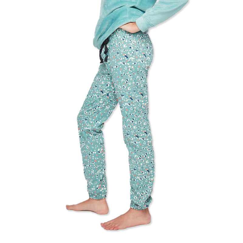 Women's Elastic Print Sleepwear Jogger Lounge Pant