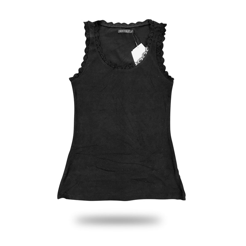 Women Lace Camisole Round Neck Casual Tank Tops
