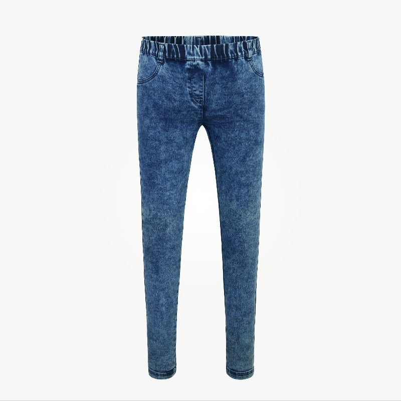 Teen Girls High Waist Slim Fit Stretchy Denim Jegging Pants Trousers 9-15 Years