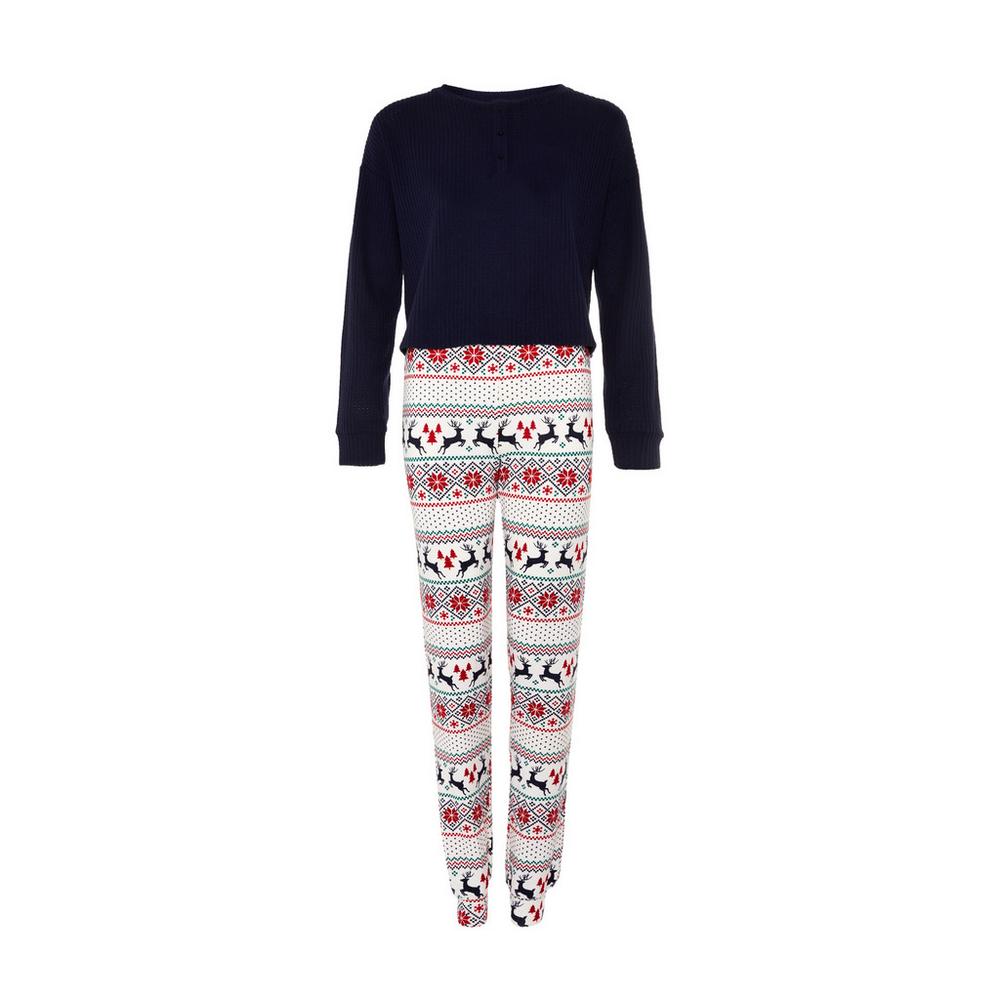 Women's Casual Christmas Printed Holiday Cozy Pajama Joggers