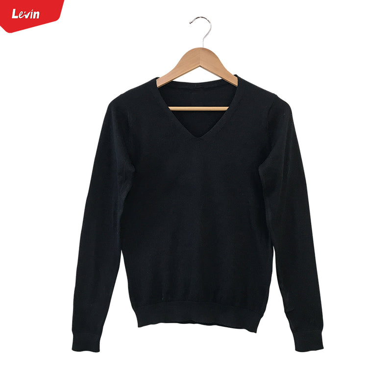 Womens Knitted Long Sleeve  V-Neck Sweater Pullover Tops Jumpers