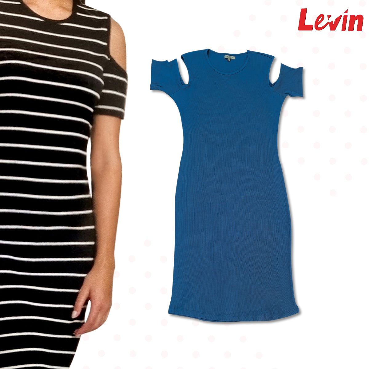 Women's Ribbed Slim Fit Crew Neck Mini length Body dress