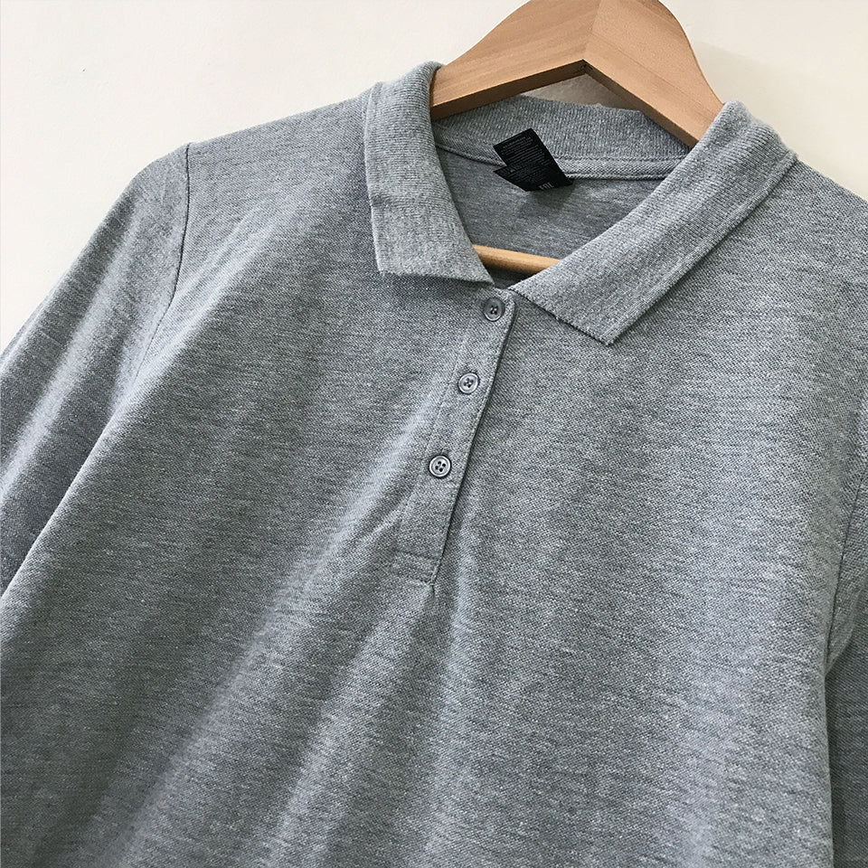 Womens cotton full sleeve polo t-shirt