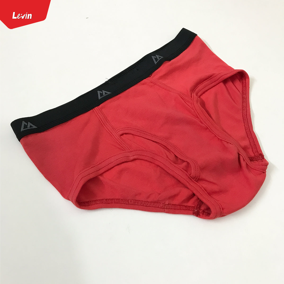 Men's Solid Cotton Ribbed Mid Rise Brief Underwear