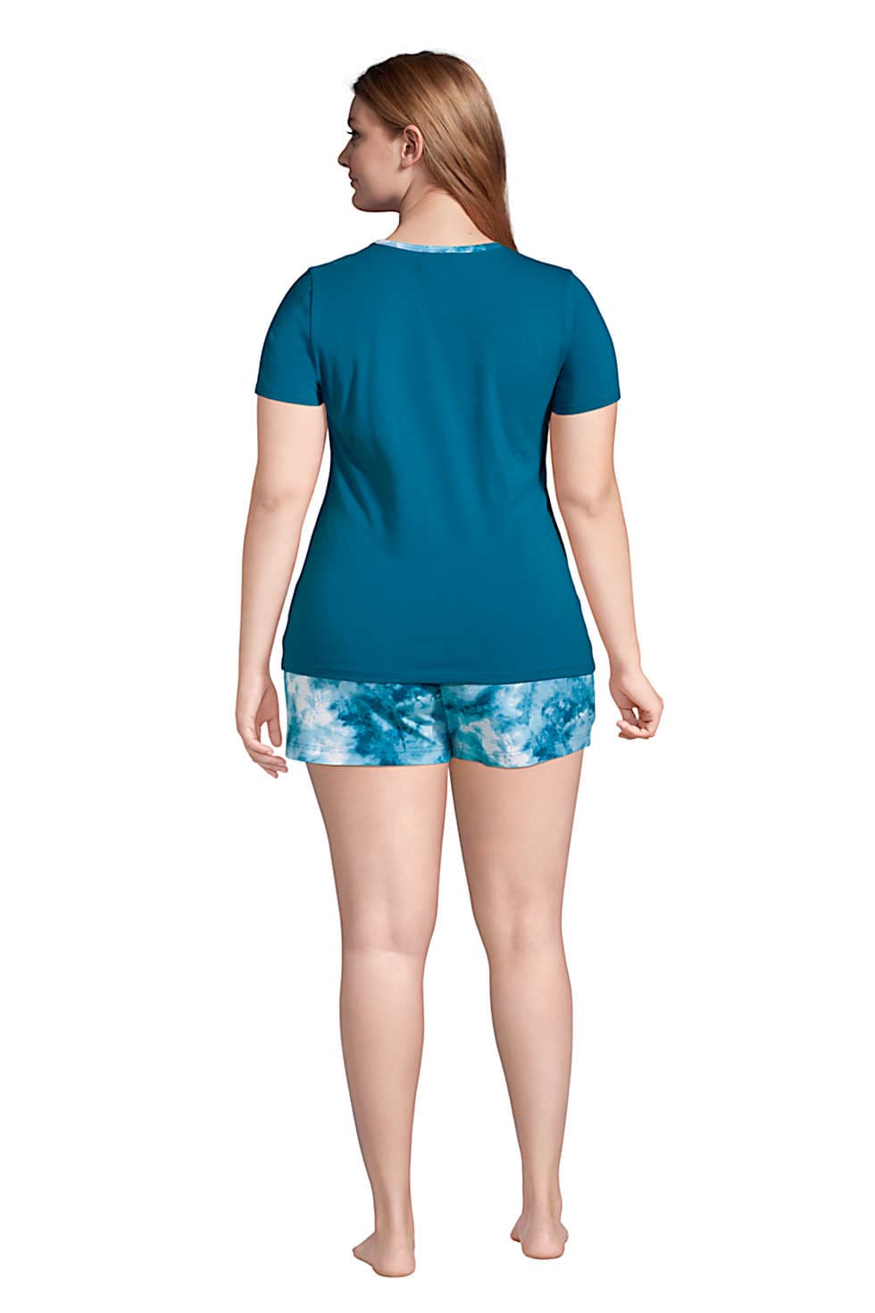 Womens Multicolor Plus Size Casual Summer Cotton Shorts