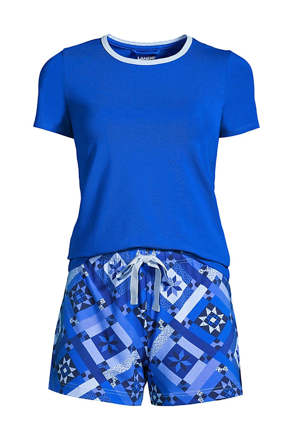 Womens Multicolor Plus Size Casual Summer Cotton Shorts