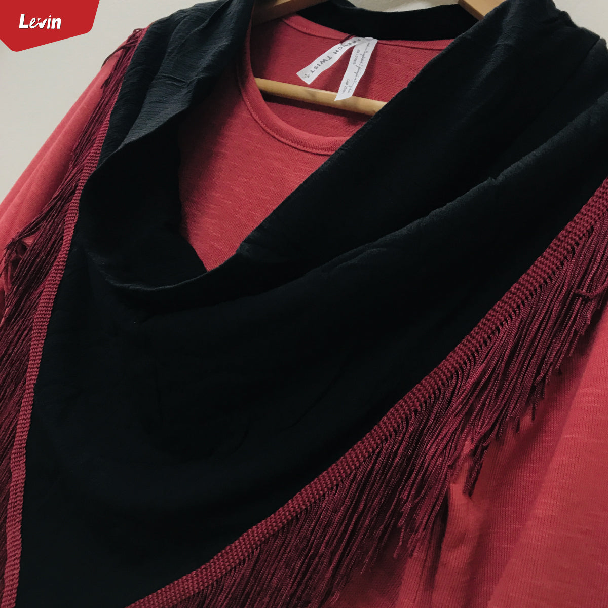 Women's Casual Cotton Long Sleeve Fringe Hem Solid T-Shirt