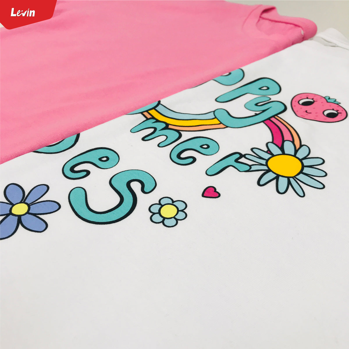 Girl’s Casual Cotton Short Sleeve Crew Neck Summer Friendly Printed T-shirt