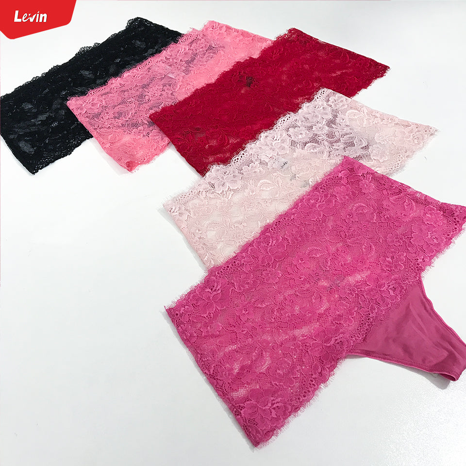 Women’s High Waisted Lace Top Sexy Thongs
