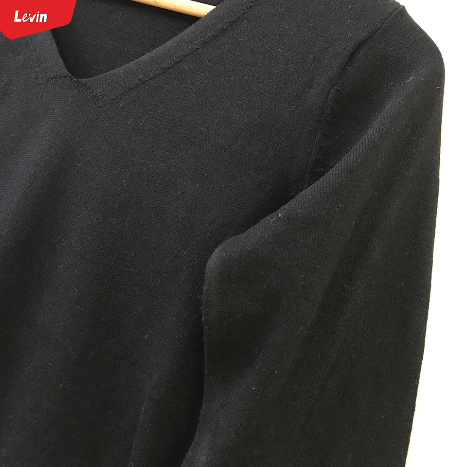 Womens Knitted Long Sleeve V-Neck Sweater Pullover Tops Jumpers