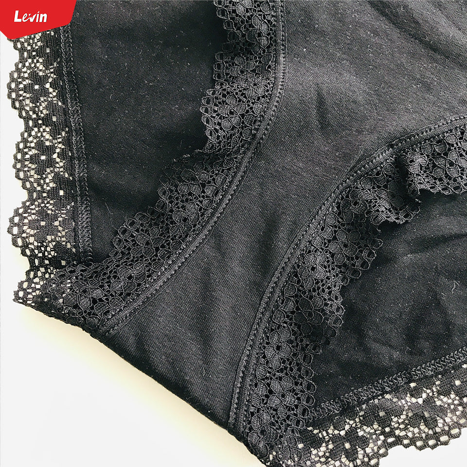 Womens Cotton Lace Trim Underwear Hipster Panties