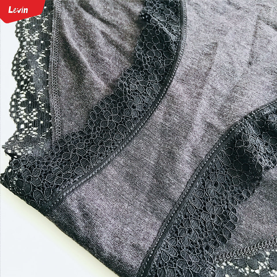 Womens Cotton Lace Trim Underwear Hipster Panties