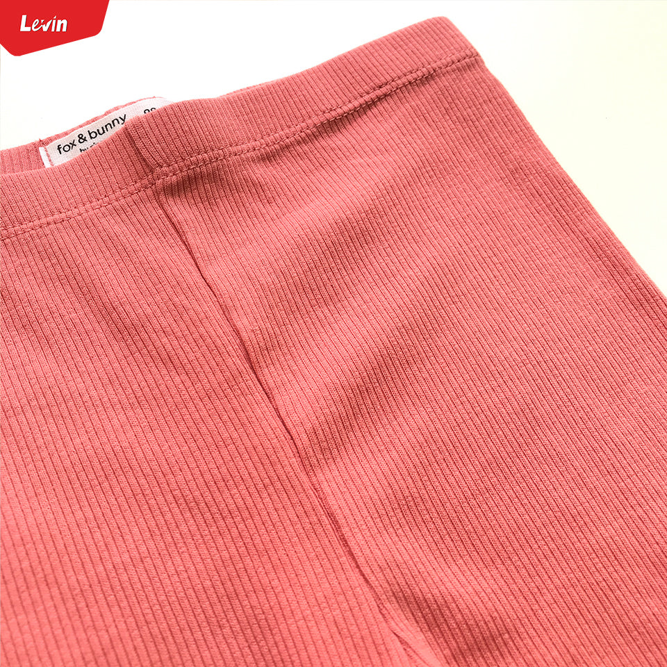 Toddler Girl Cotton Ribbed Lettuce Cuff Full-Length Leggings