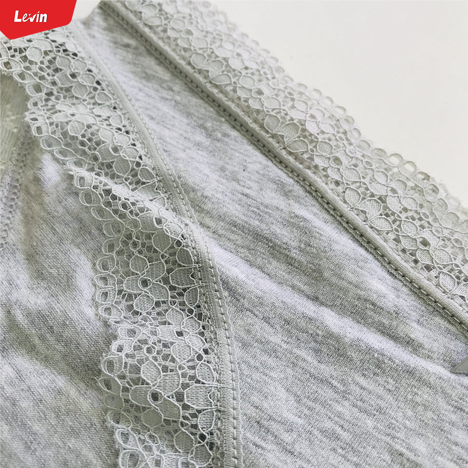 Womens Cotton Lace Trim Underwear Hipster Panties