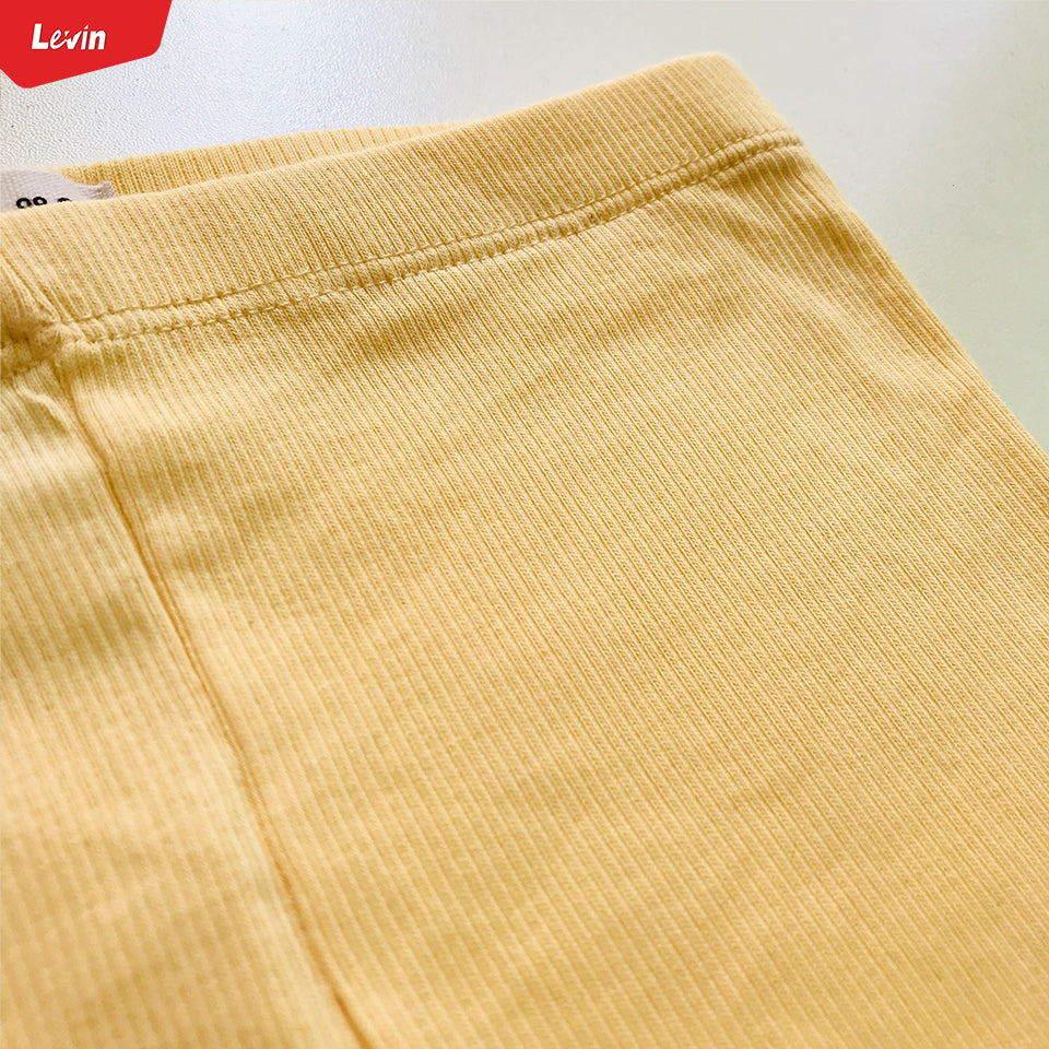 Toddler Girl Cotton Ribbed Lettuce Cuff Full-Length Leggings