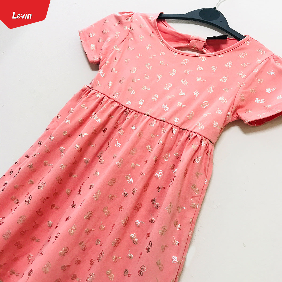 Girls Comfortable Printed Casual Short Sleeve Frock