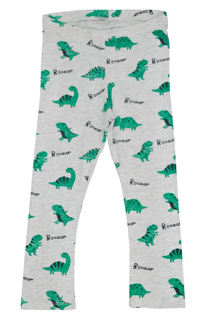 Girls Abstract Printed Elastic Waist Cotton Pajama Leggings