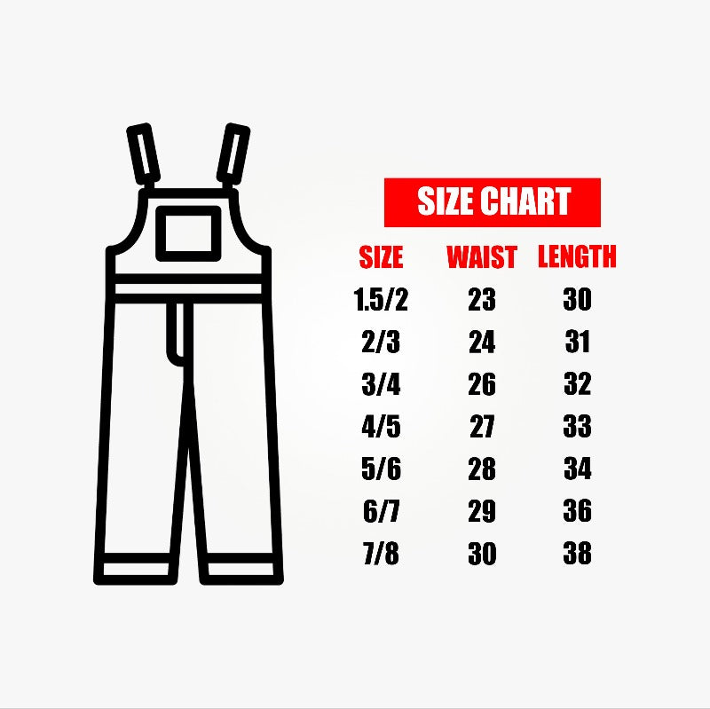 Kids Adjustable straps Denim Romper Dungaree