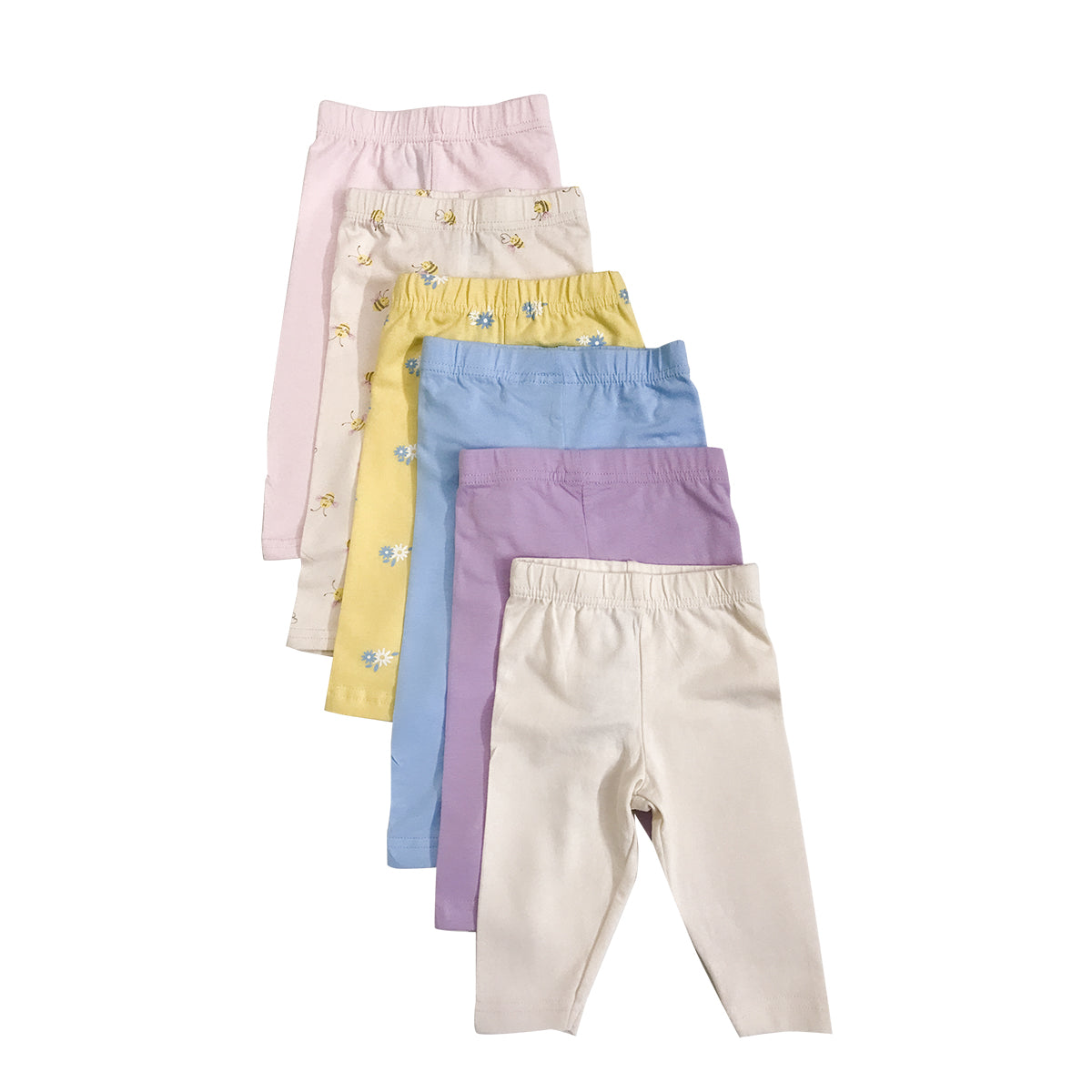 Cotton Stretch Solid Printed Leggings Baby Trouser Infant Pant