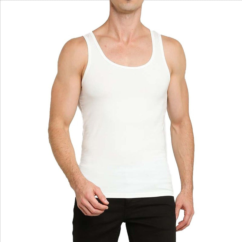Men's Multicolor Scoop Neck Plus Size Cotton Tank Tops