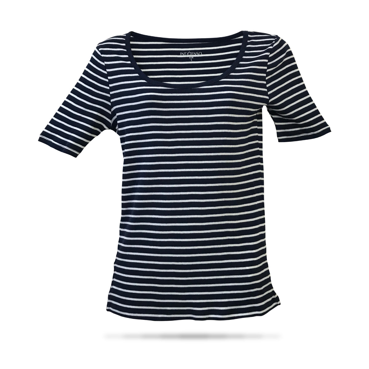 Women’s Cotton Ribbed Fitted Scoop Neck T-Shirts