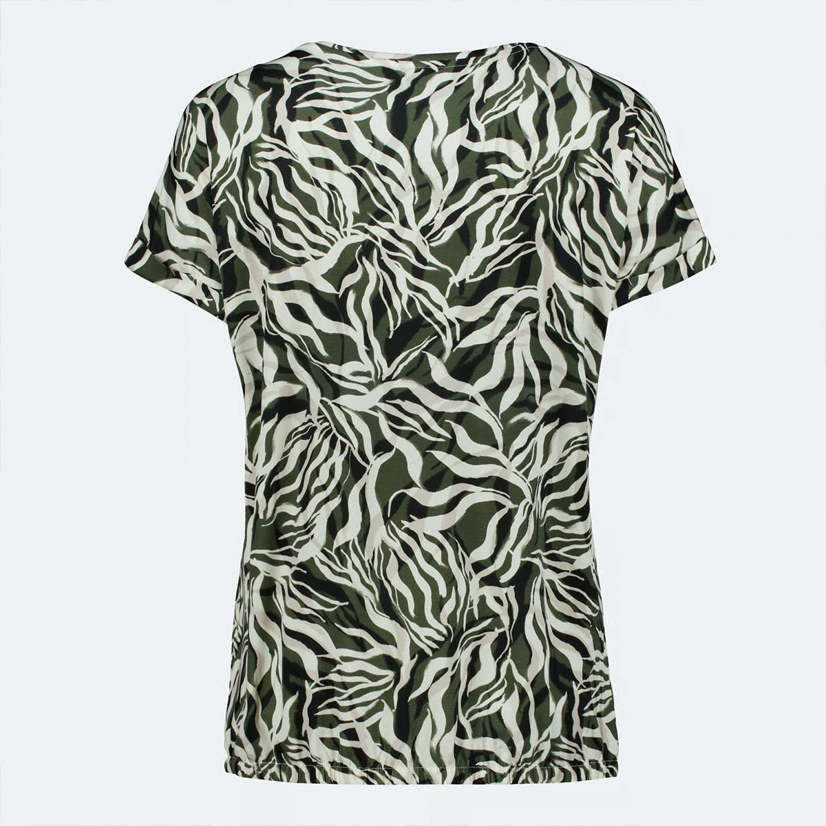 Womens Printed Short Sleeve Round Neck T-Shirt