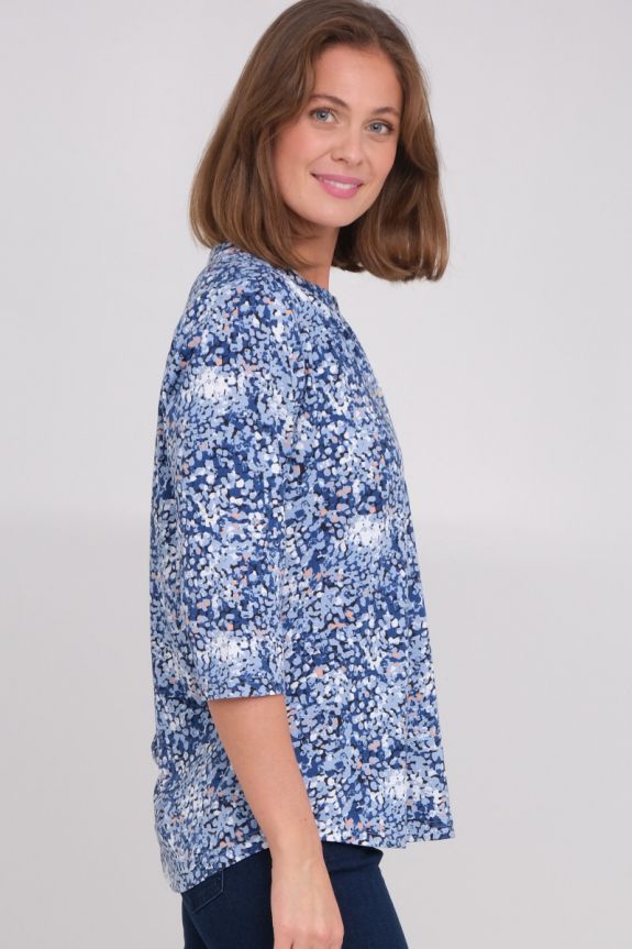 Ladies ¾ Sleeve Soft Floral Casual Top