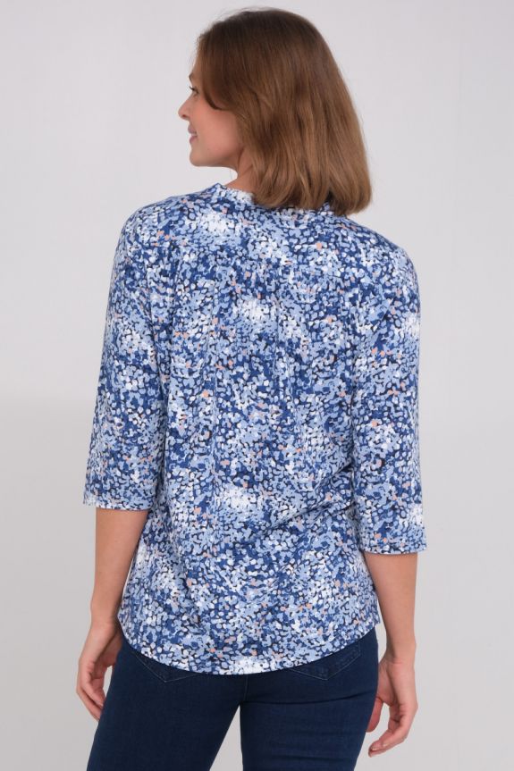 Ladies ¾ Sleeve Soft Floral Casual Top