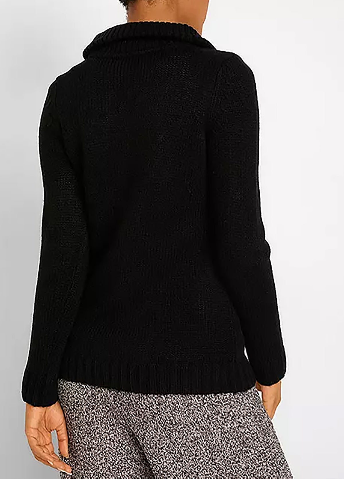 Womens Cable Knit Quarter Zip Pullover Sweater