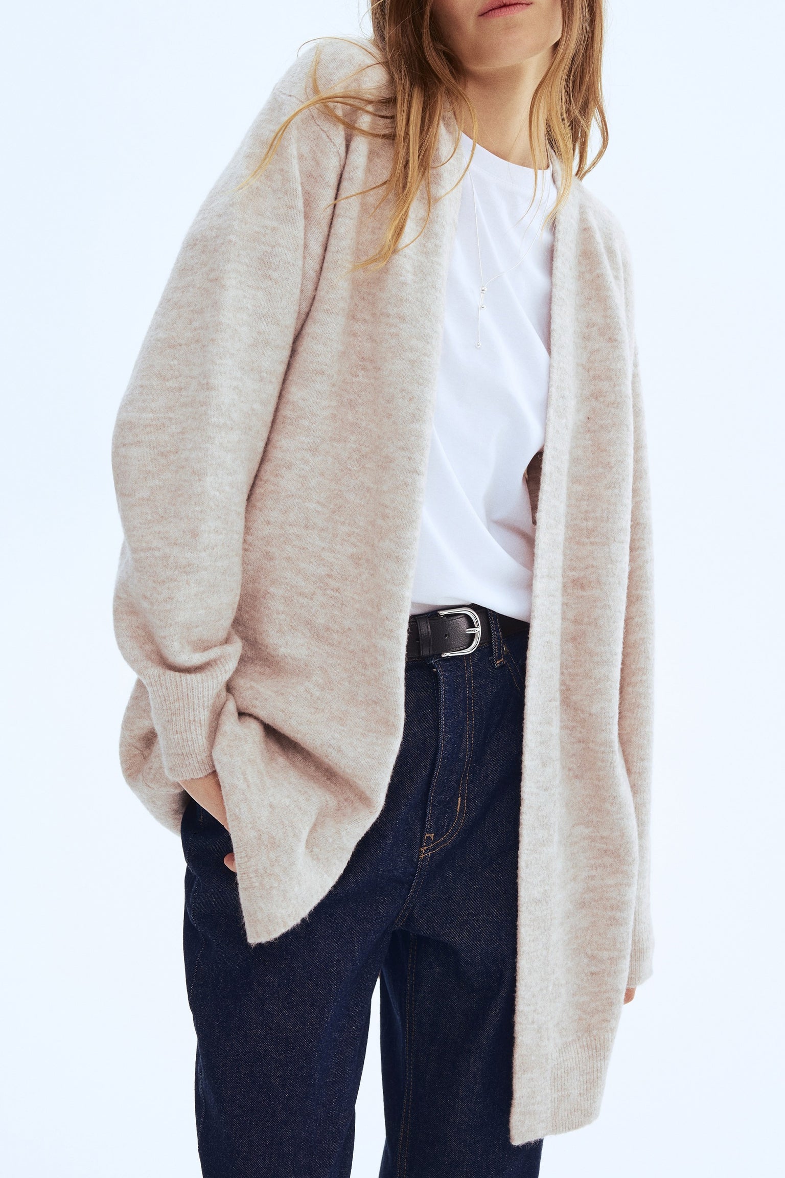 Womens Soft Wool Blend Long Knit Cardigan