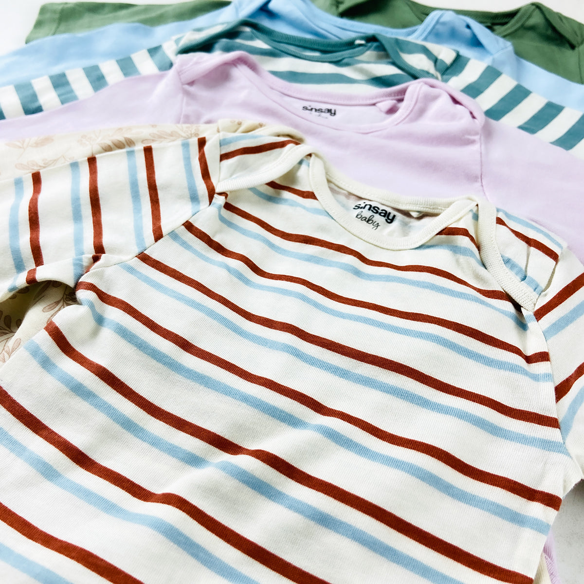 Pack of 5 Baby Full Sleeve Cotton Bodysuits Romper