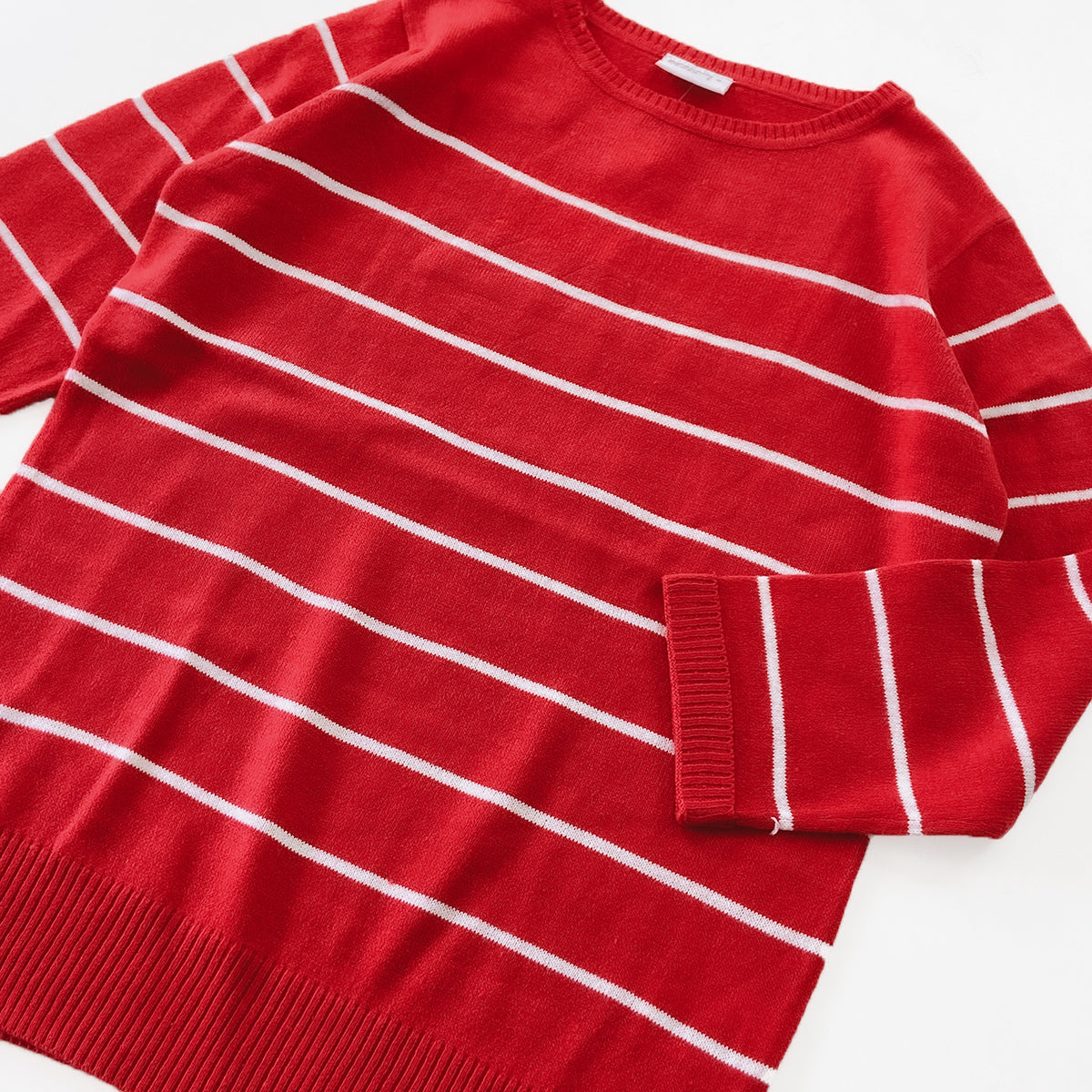 Ladies Premium Striped Knit Winter Pullover Sweater