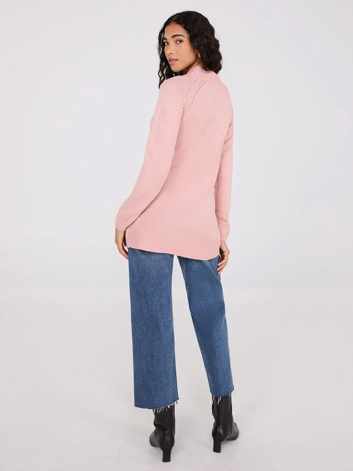 Womens Long Sleeve Mock Neck Sweater