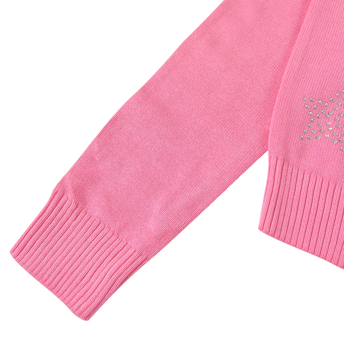 Girls Premium Rhinestone Knit Button Cardigan