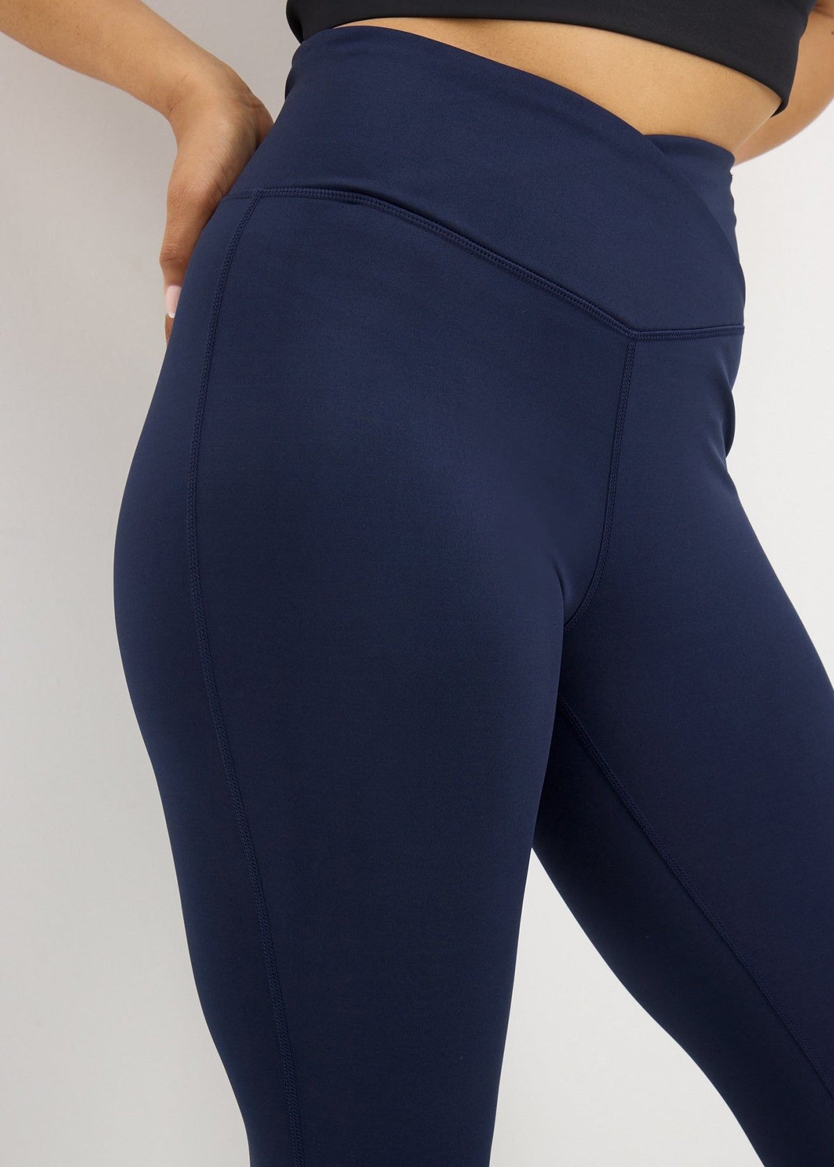 Women's High Waist Wrap Waist Sports Leggings