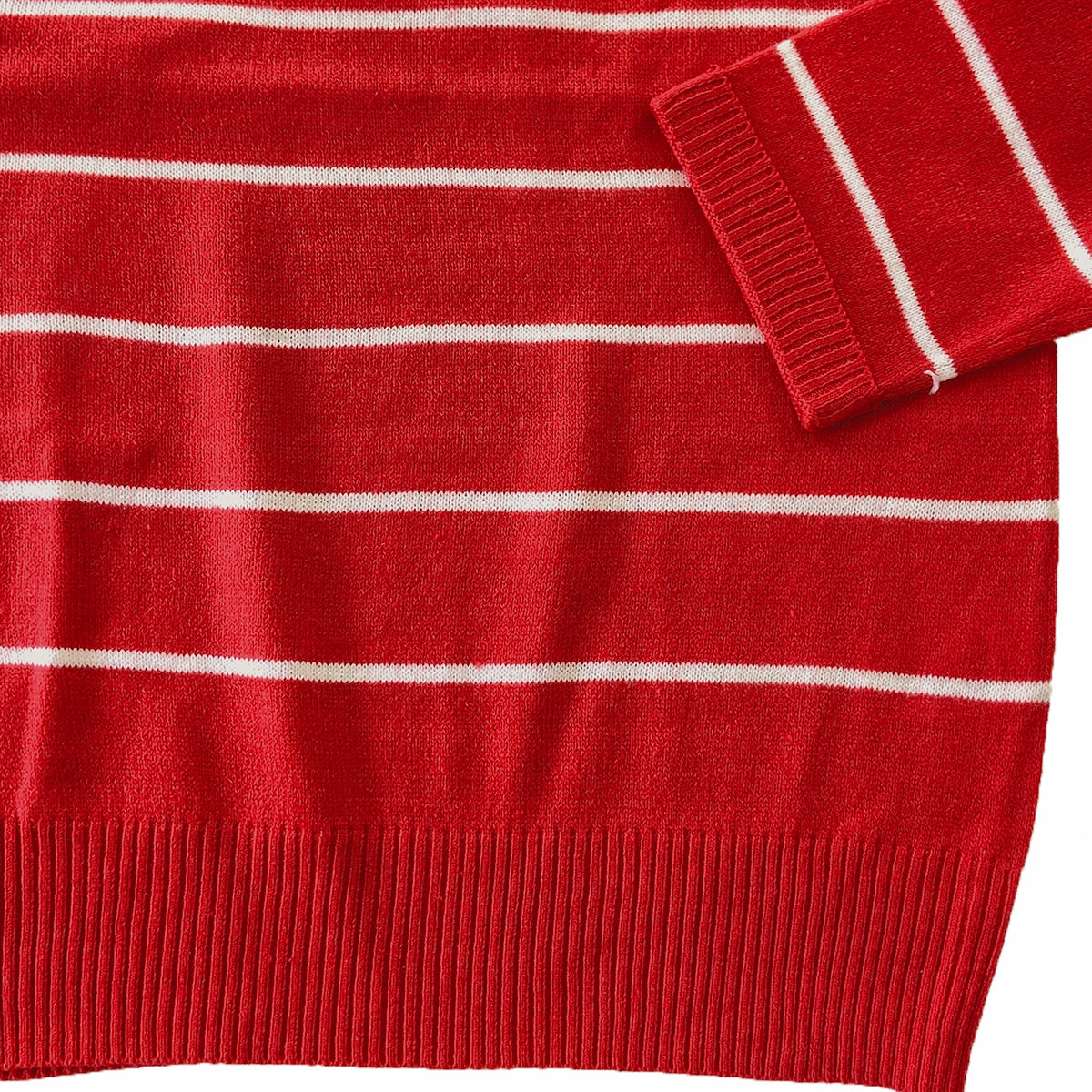 Ladies Premium Striped Knit Winter Pullover Sweater