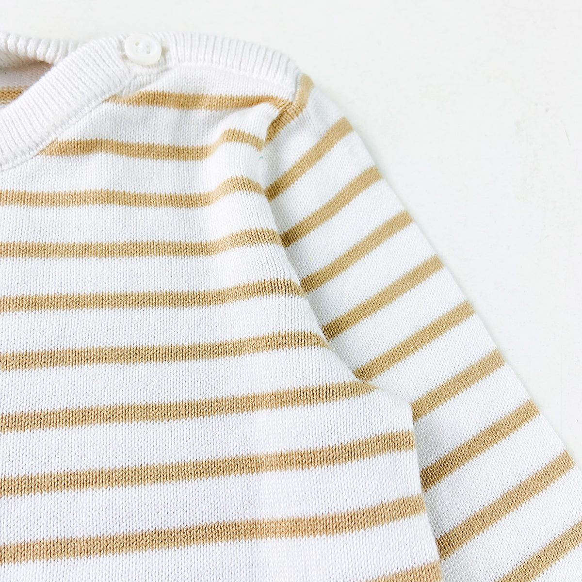 Toddler Baby Soft Cotton Striped Knit Full Sleeve Sweater