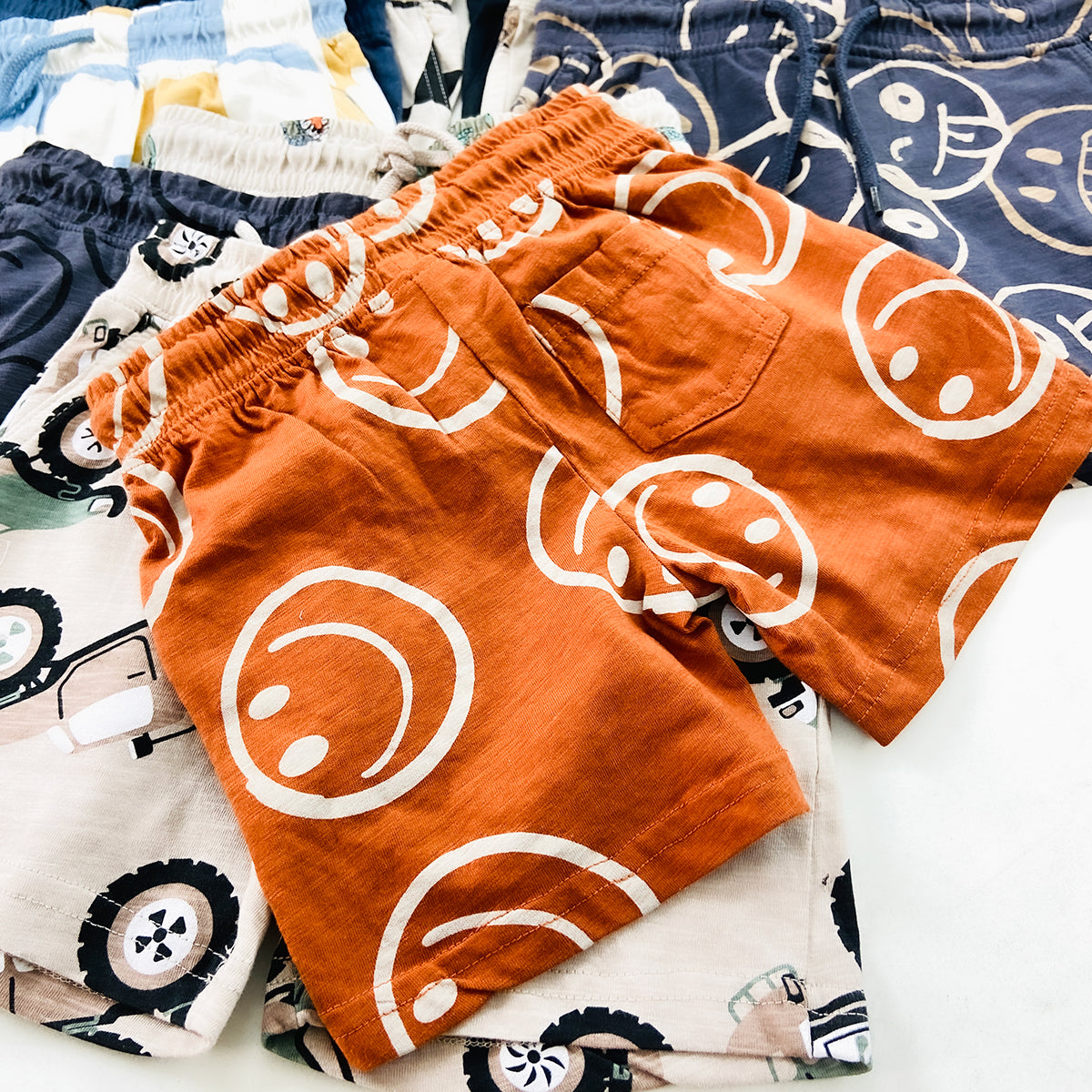 Boys Printed Cotton Summer Soft Breathable Casual Shorts With Pocket