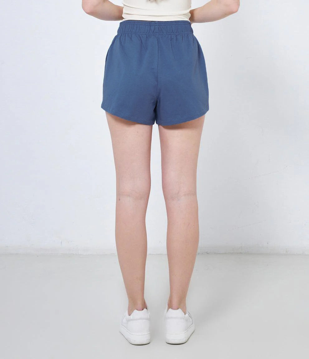 Womens Casual High-Waisted Cotton Terry Shorts