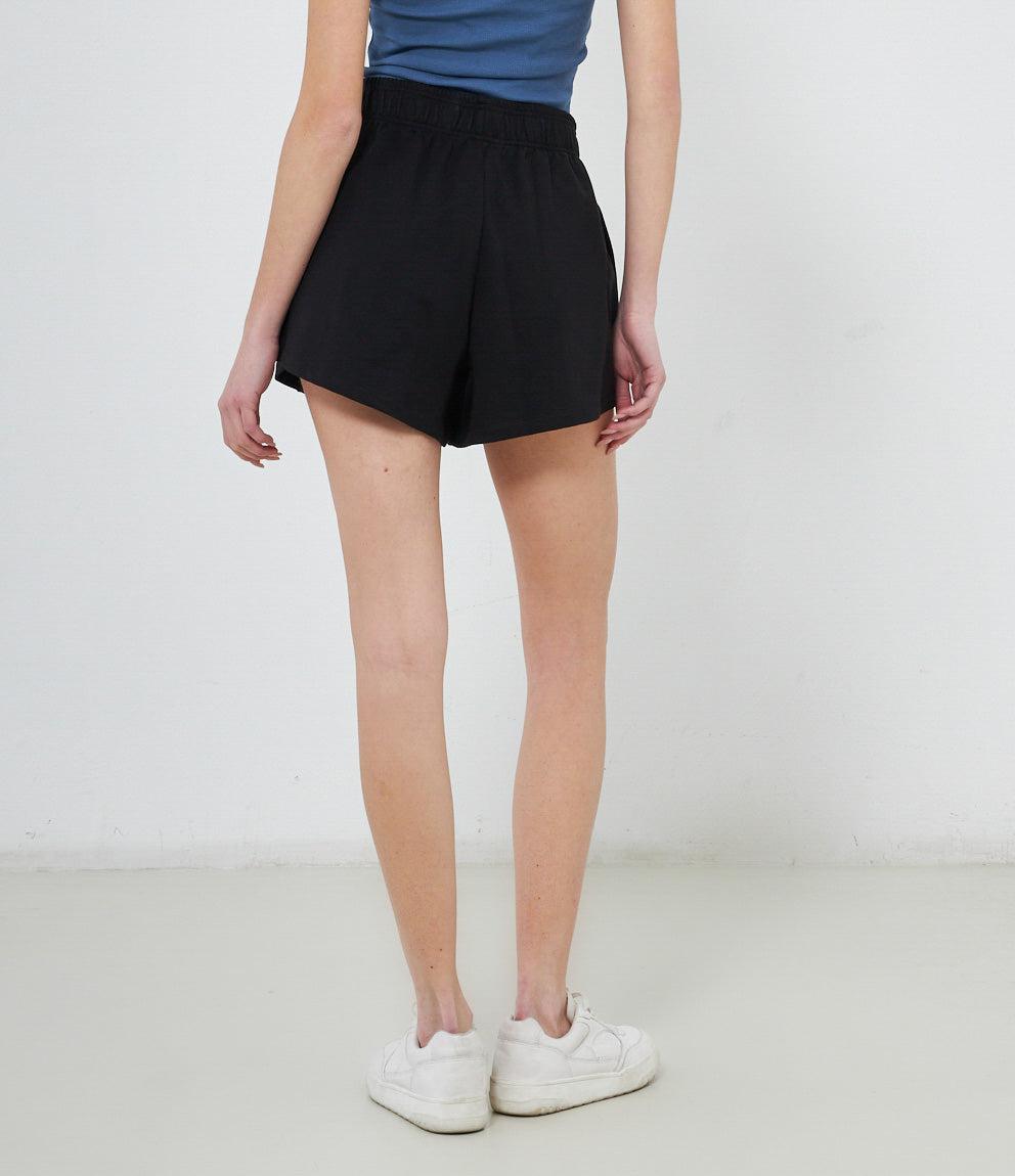 Womens Casual High-Waisted Cotton Terry Shorts